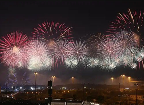 平邑县焰火晚会